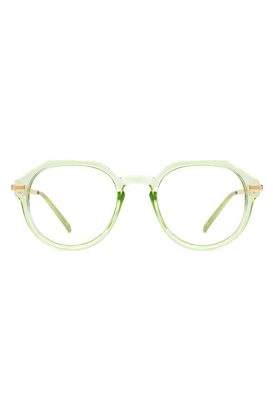 Round Geometric Fashion Blue Light Blocker Glasses