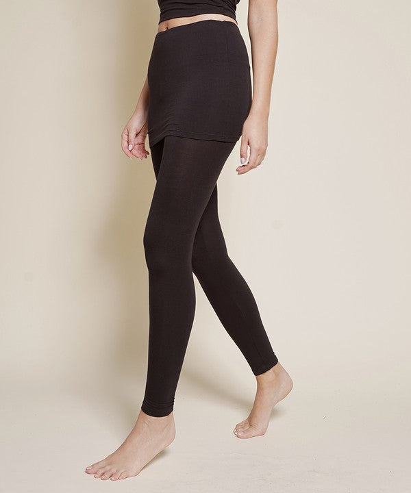 BAMBOO PRE WASHED One Piece Skirted Legging