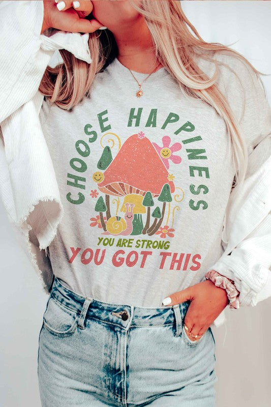 CHOOSE HAPPINESS GRAPHIC TEE