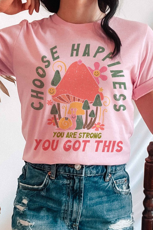 CHOOSE HAPPINESS GRAPHIC TEE