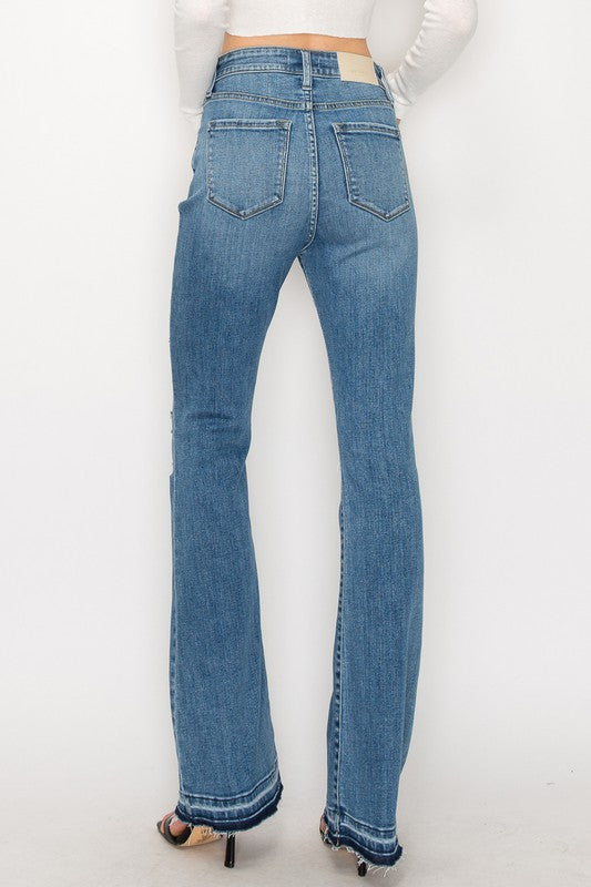 HIGH RISE SKINNY BOOTCUT WITH RELEASE HEM