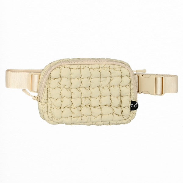 Quilted Puffer Belt Fanny Bag