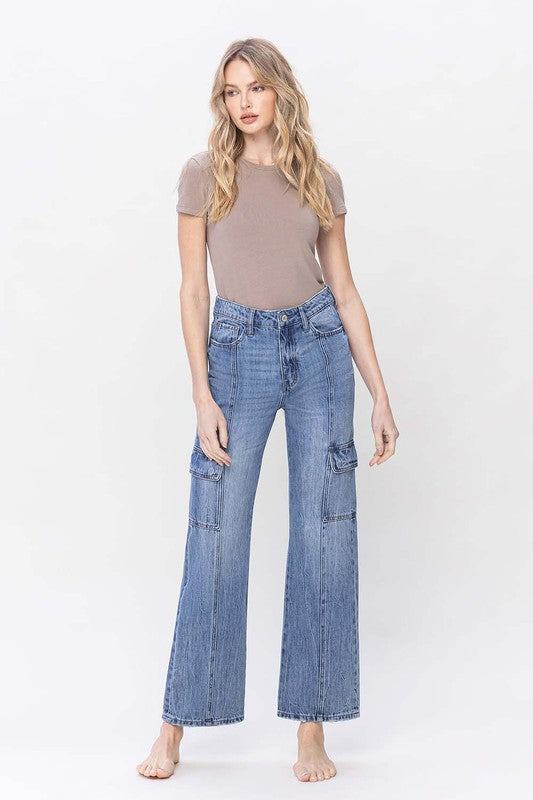 High Rise Dad Cargo Jeans