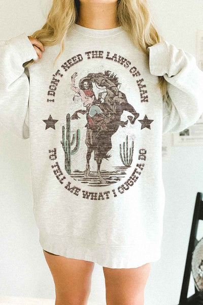 WESTERN COWGIRL OVERSIZED SWEATSHIRT