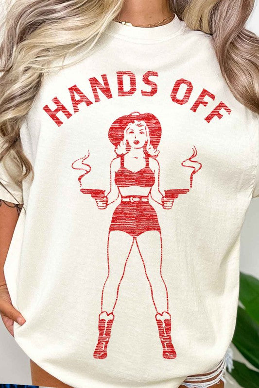 HANDS OFF COWGIRL OVERSIZED TEE