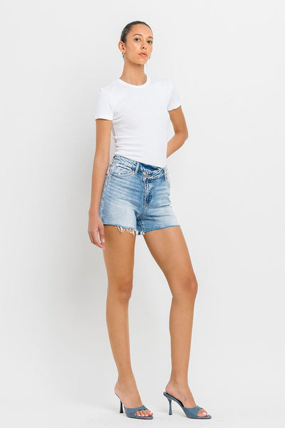 High Rise Criss Cross Shorts