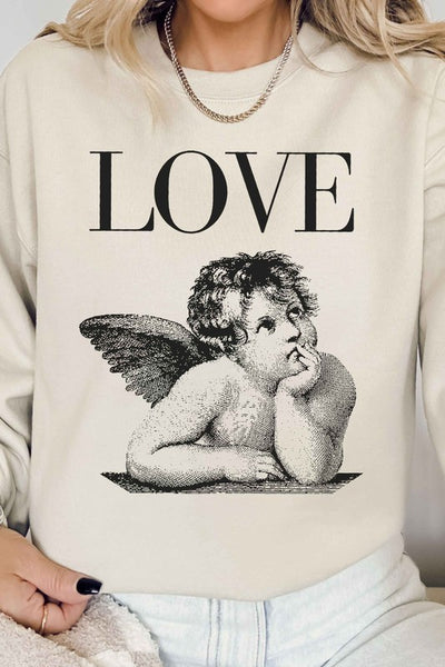 LOVE VALENTINES GRAPHIC SWEATSHIRT