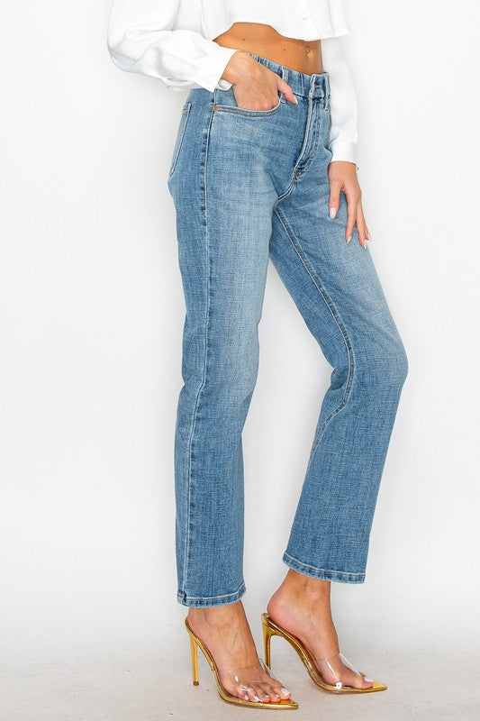 PLUS - TUMMY CONTROL HIGH RISE STRAIGHT JEANS