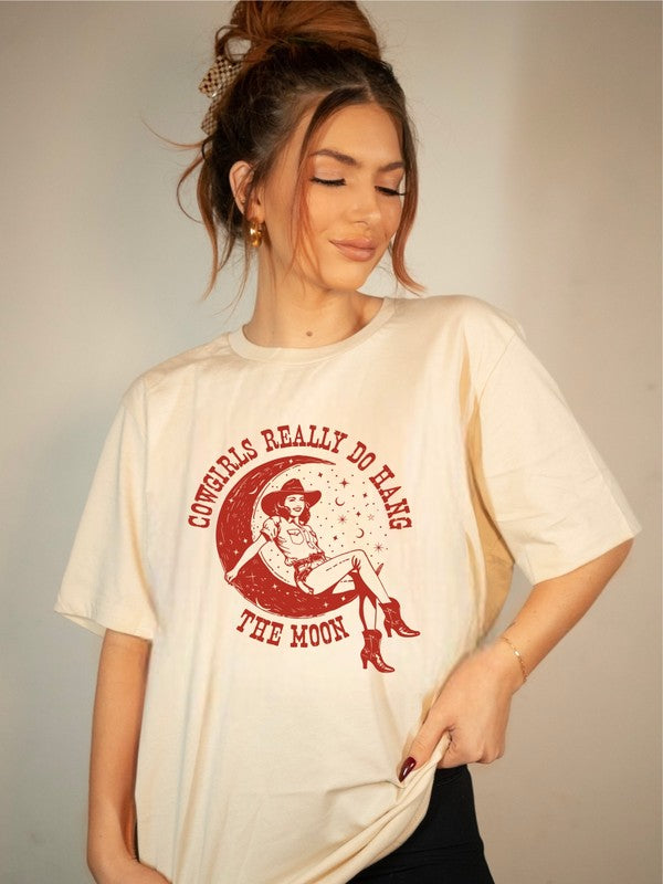 Cowgirls Really Do Hang The Moon Graphic Tee