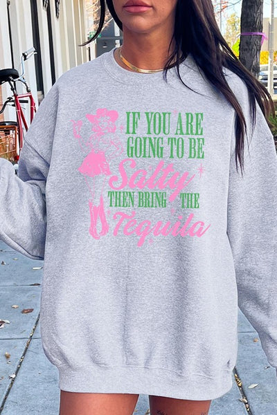 Cowgirl Tequila Graphic Fleece Sweatshirts