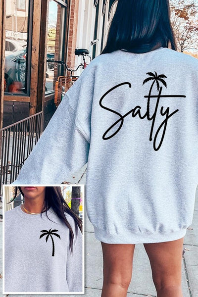 Salty Palm Graphic Fleece Sweatshirts