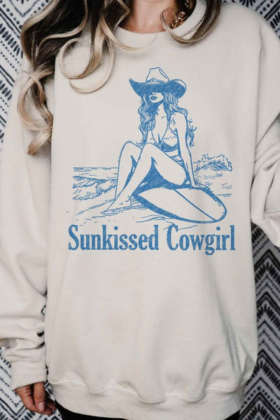 SUNKISSED COWGIRL WESTERN OVERSIZED SWEATSHIRT