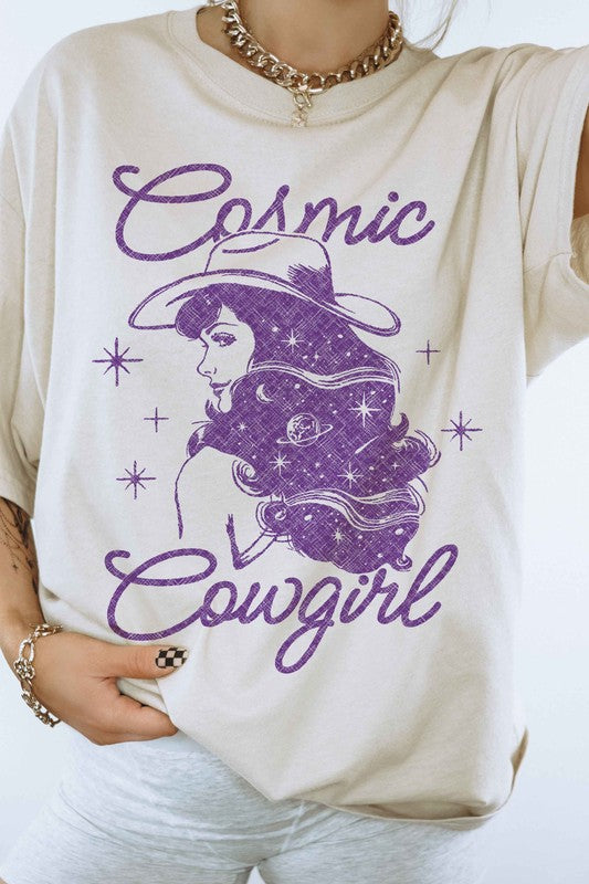 COSMIC COWGIRL WESTERN COUNTRY GRAPHIC TEE