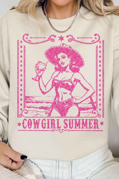 COWGIRL SUMMER WESTERN GRAPHIC SWEATSHIRT