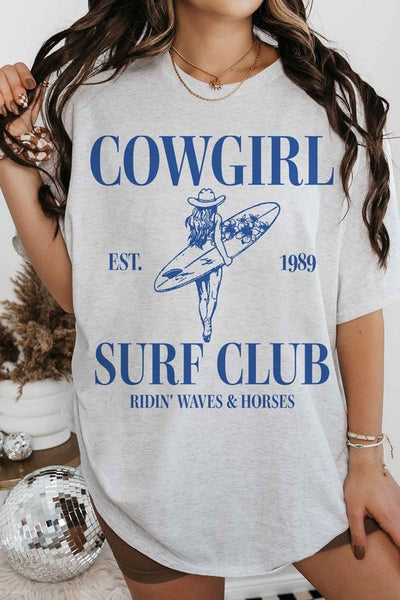 PLUS SIZE COWGIRL SURF CLUB GRAPHIC TEE