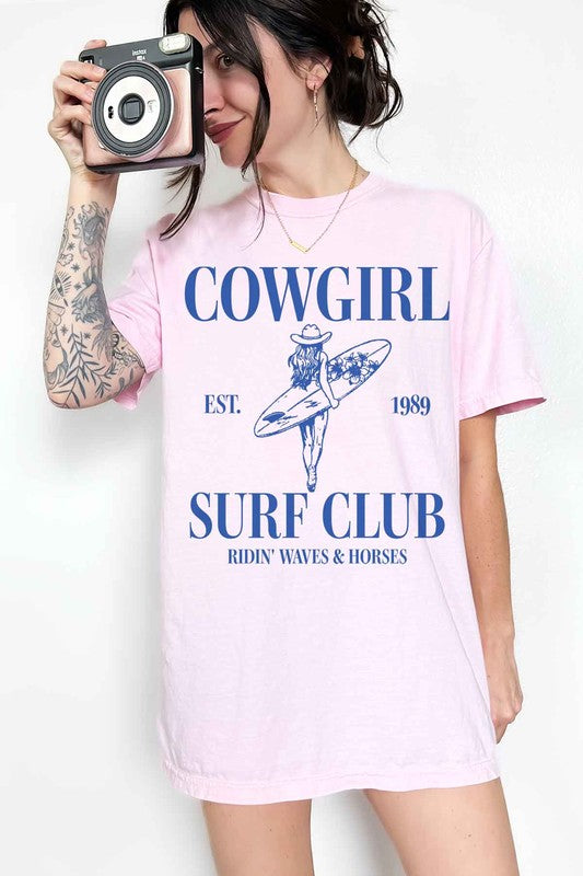 PLUS SIZE COWGIRL SURF CLUB GRAPHIC TEE