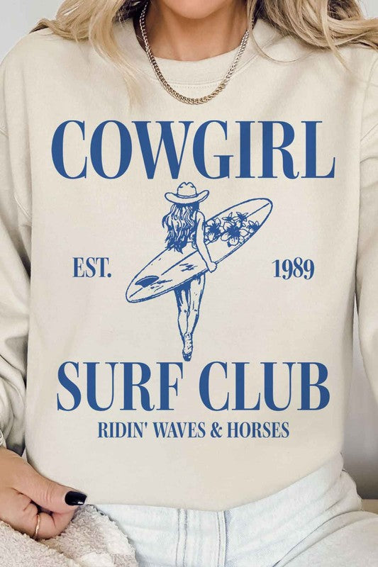 COWGIRL SURF CLUB GRAPHIC SWEATSHIRT