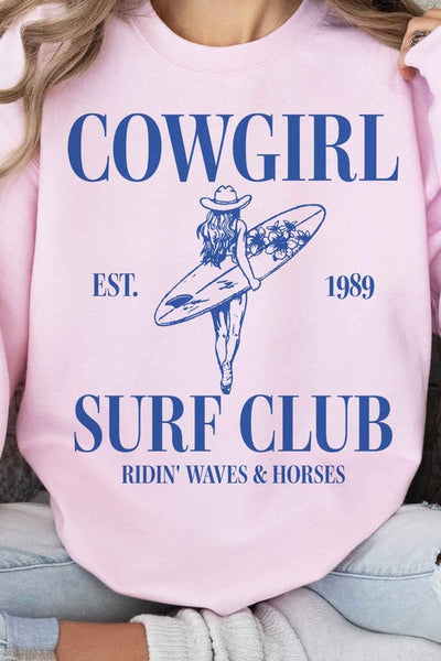 COWGIRL SURF CLUB GRAPHIC SWEATSHIRT