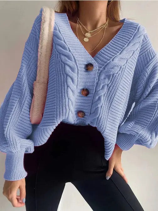 Knit cardigan sweater