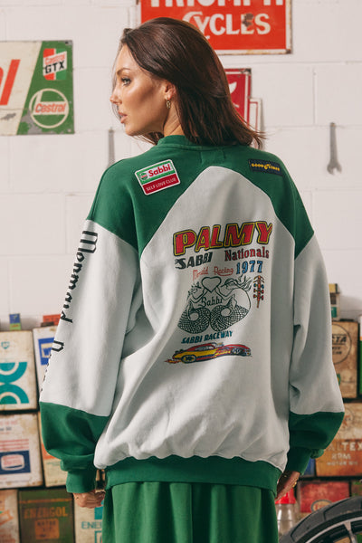 The Diego Jumper - Mermaid Racing - Sky & Green
