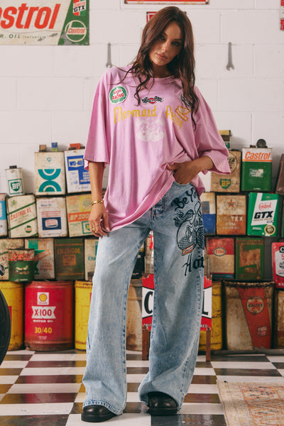 The Mermaid Racing Denim Jeans