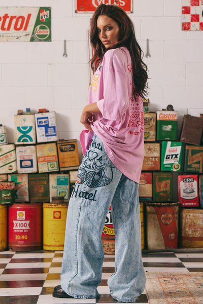 The Mermaid Racing Denim Jeans