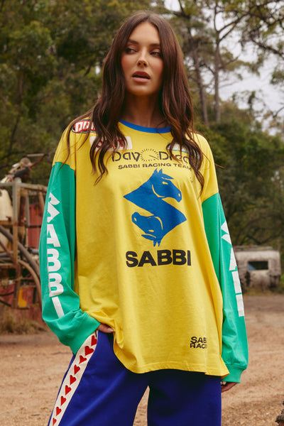 Long sleeve don’t quit your day dream tee- yellow