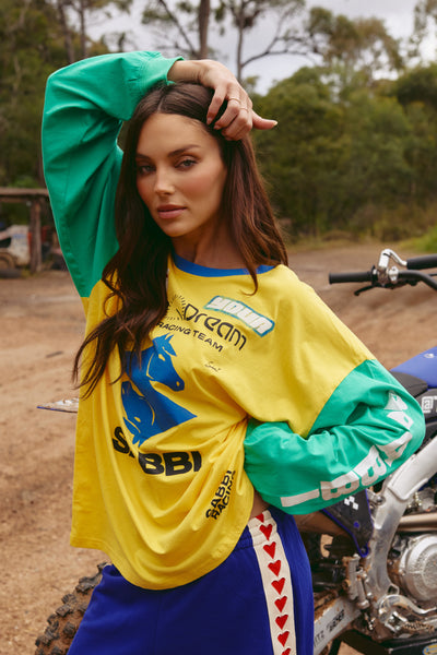 Long sleeve don’t quit your day dream tee- yellow