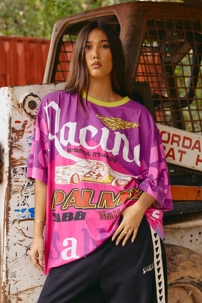 The Very oversized beyoutiful- you are enough tee (it’s gangster tee) - pink