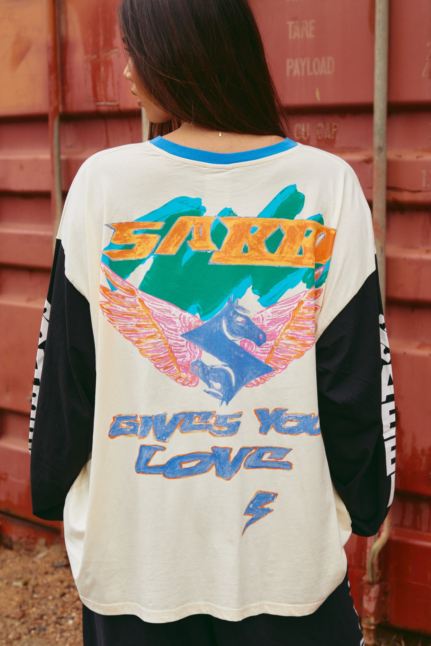 Long sleeve don’t quit your day dream tee - white