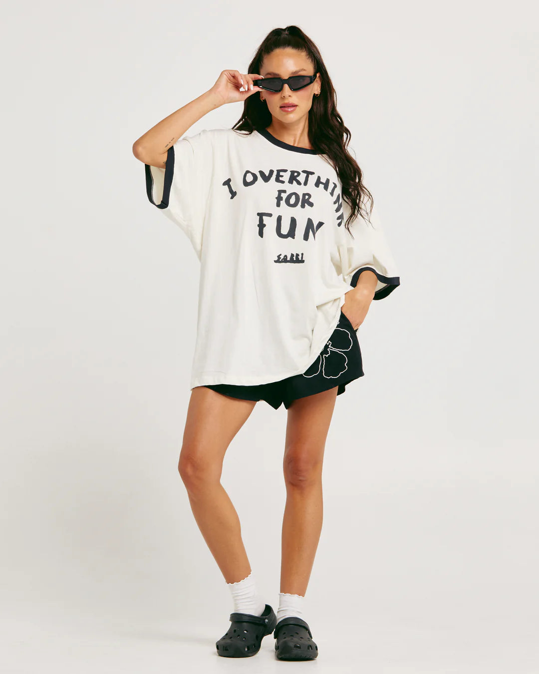 The Very Oversized Overthinker Tee -Marshmallow