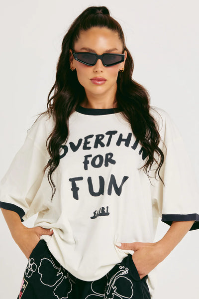 The Very Oversized Overthinker Tee -Marshmallow