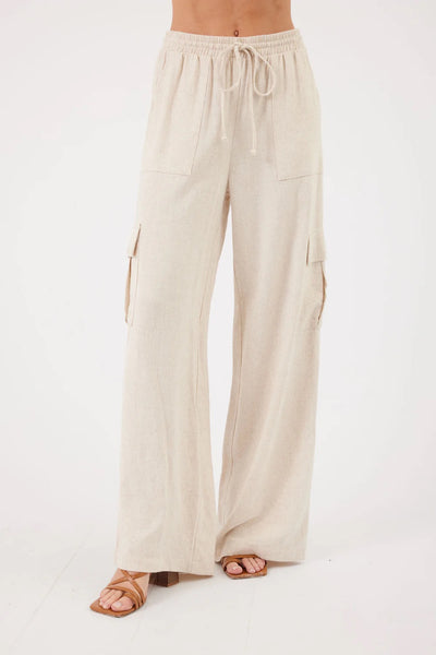 Josie Linen Cargo Pant