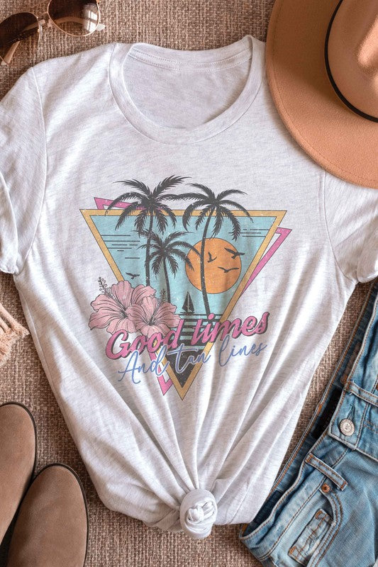 GOOD TIMES AND TAN LINES Graphic Tee