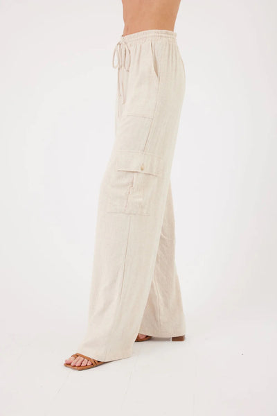 Josie Linen Cargo Pant