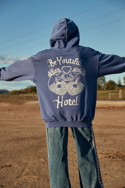 Be Youtiful Hotel Hoodie - Blue