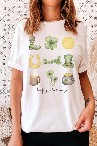 LUCKY VIBES COLLAGE Graphic T-Shirt