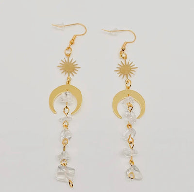 All that glitters quartz Earrings ￼