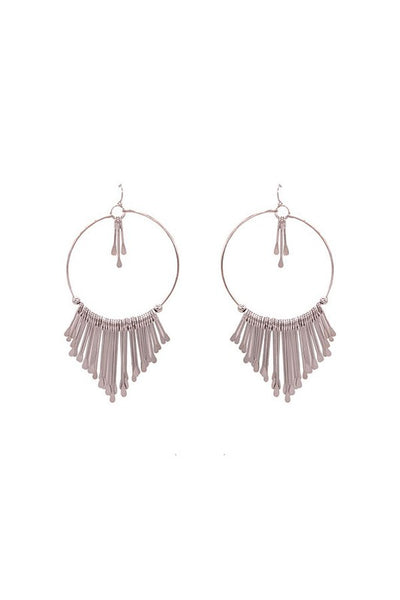 BOHEMIAN TASSEL HOOP EARRING