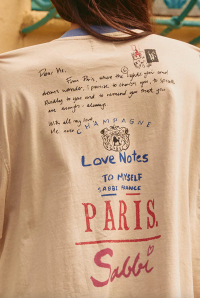 The very oversized love notes tee - Paris - Sand