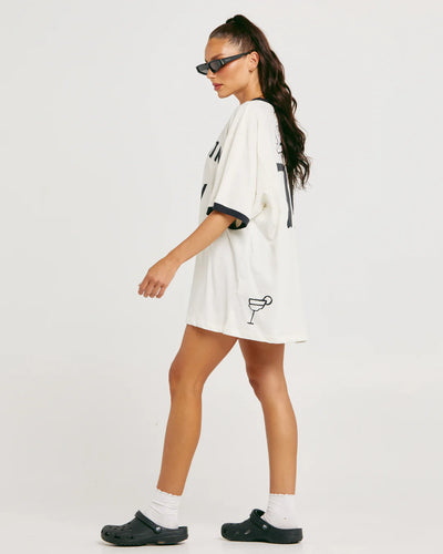 The Very Oversized Overthinker Tee -Marshmallow