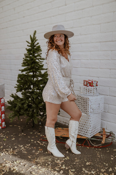 Tinsel sequin romper
