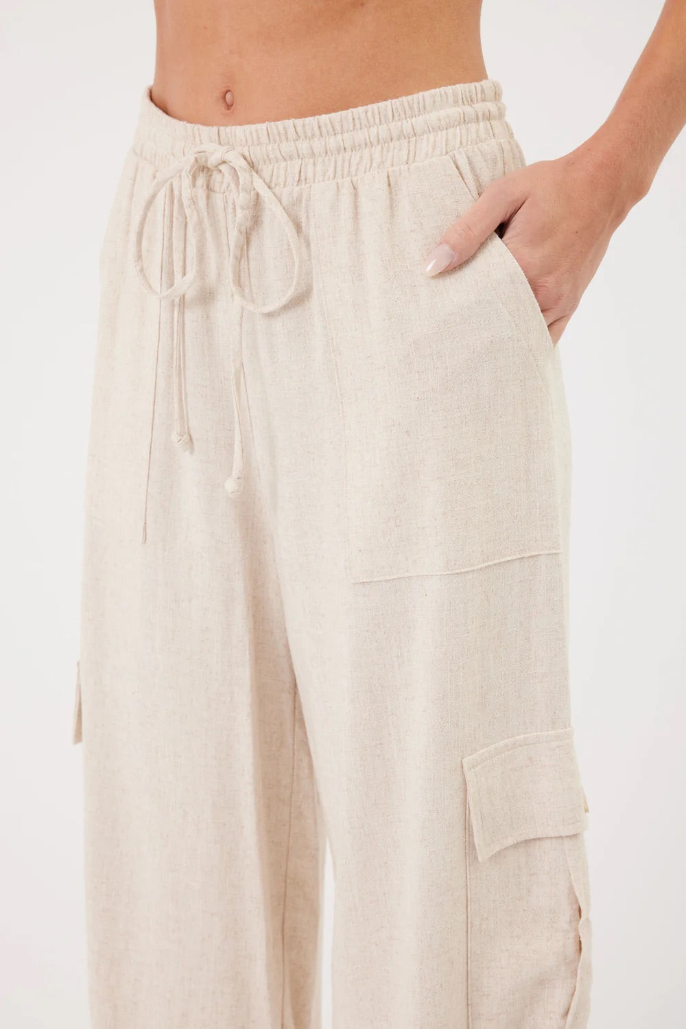 Josie Linen Cargo Pant