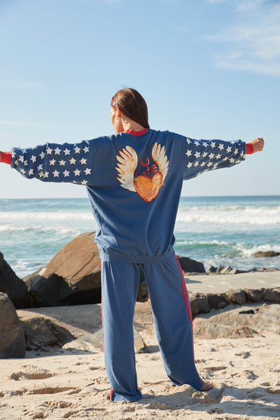 The you cute long sleeve tee - blue