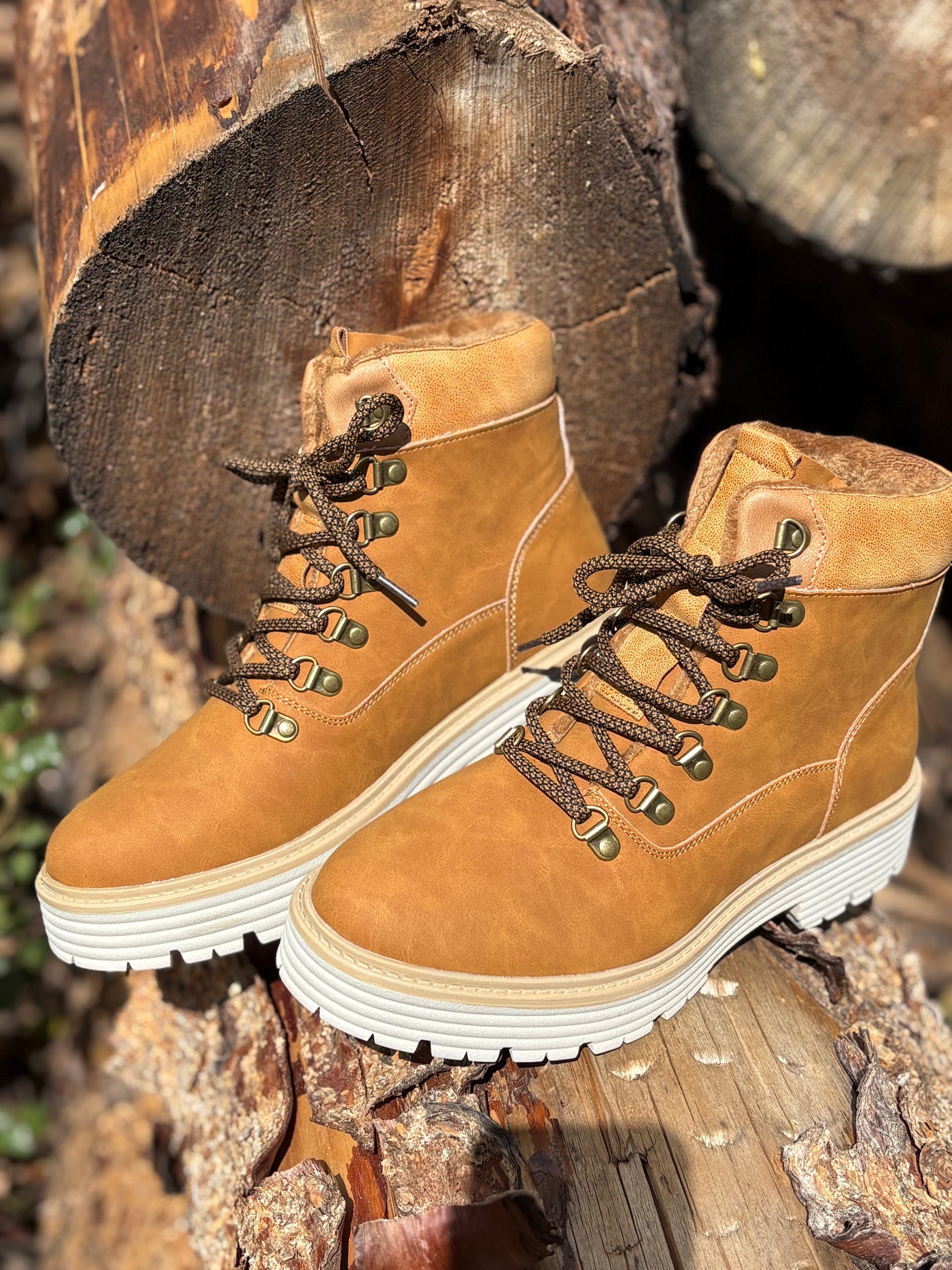 Boskoff Lace-Up Chunky Warm Ankle Boots