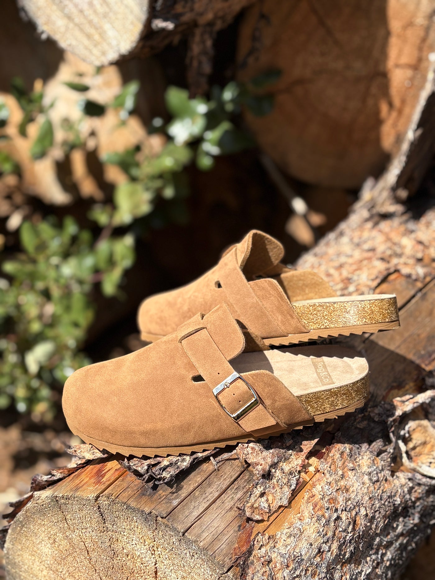 Ratiha Buckle Accent Slip-On Footbed Mules