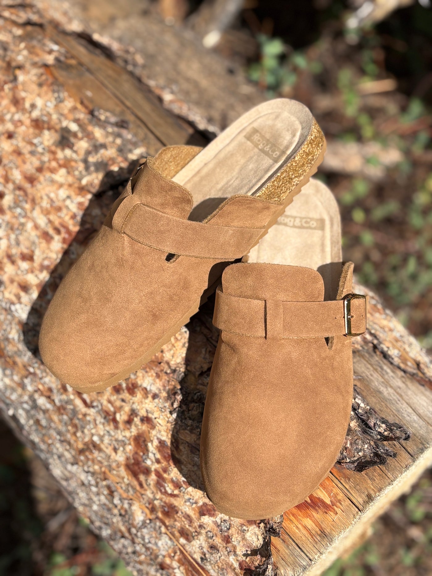 Ratiha Buckle Accent Slip-On Footbed Mules