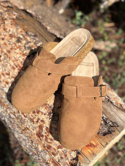 Ratiha Buckle Accent Slip-On Footbed Mules