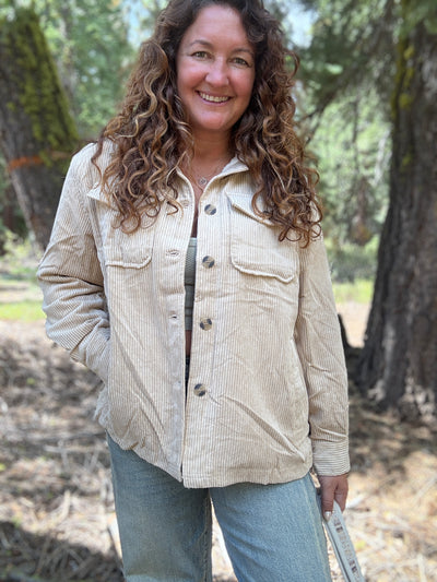 The Woods Corduroy Jacket in Sand