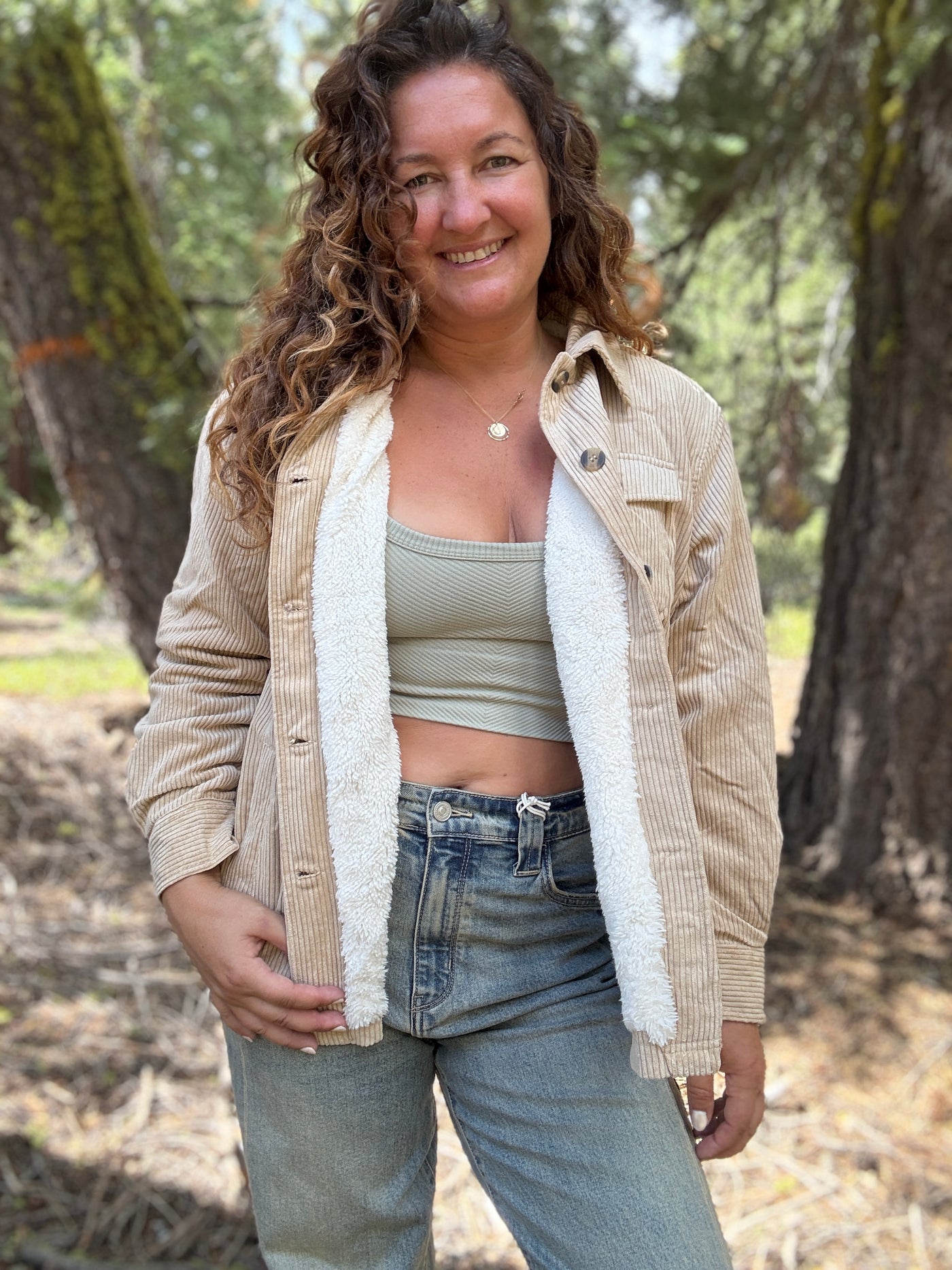 The Woods Corduroy Jacket in Sand